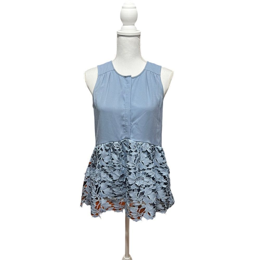 CROSBY BY MOLLIE BURCH Floral cutout half button Top